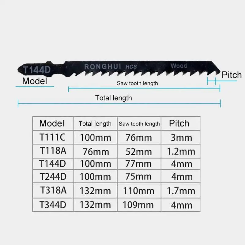 

T344D 130mm HCS Jig Saw Fast Cutting Reciprocating tools High carbon Blade steel For Wood Plastic