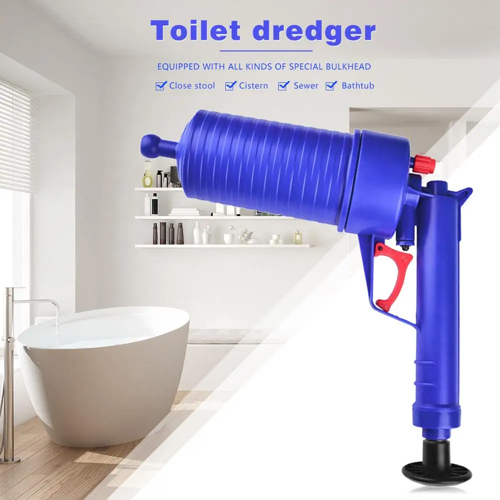 

Drain Pump Air Pipe Plunger Dredge Plug Pressure Cleaner Sewer Sinks Blocked Blockage Basin Clogged Tools for Toilet