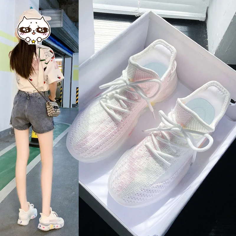 Ins breathable mesh surface fly vega han edition students fitness trainers shoes the new summer 2021 female YZ - 9012