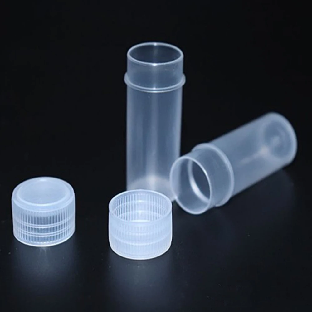 

20Pcs 5ml White Plastic Sample Bottle Small Bottle Test Tube Mini Storage Bottles Empty Pill Containers