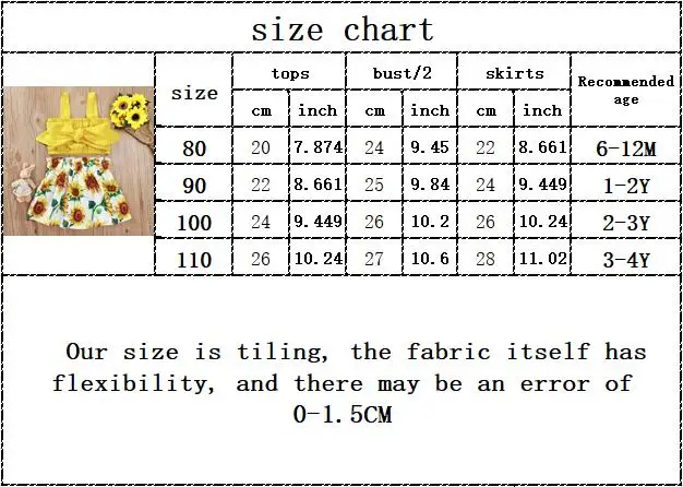 

fashion girl summer off shoulder solid bow tops vest sunflower print skirts toddler kids baby girls clothing clothes sets 2pcs