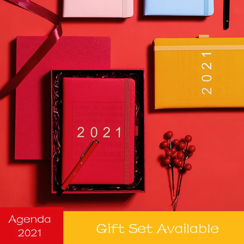 Ежедневный ежедневный ежедневник записная книжка A5 утолщенная повестка дня 2021