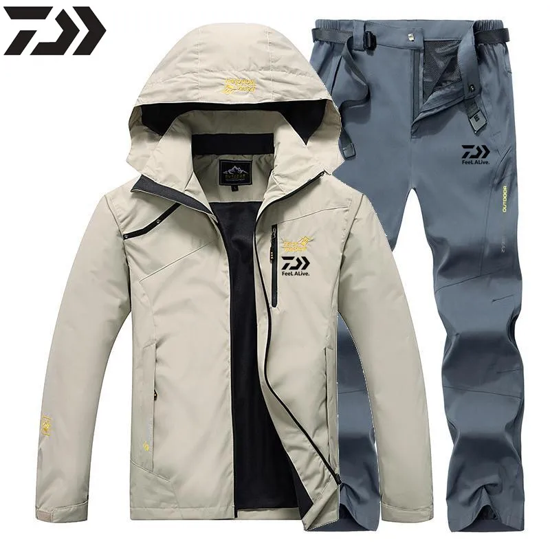 

2021 Daiwa Fishing Suit Men Spring Autumn Thin Fishing Clothing Hooded Sports Hiking Fishing Jacket Outdoor Clothes Fishing Wear