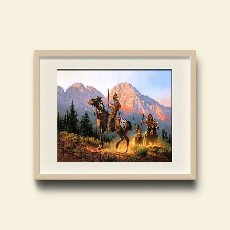 Картина на холсте в виде индийского рыцаря ценит высокие устремления принты и