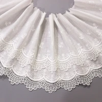 5 yardslot width22cm new pure cotton cloth milk silk double layer embroidery lace trim handmade diy clothes accessories