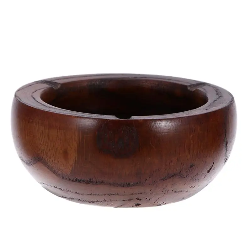 Creative Ashtray Solid Wood Craft Home Decoration Ornaments Bar Smoking Room Accessories (9.5*9.5*4.3cm) | Дом и сад