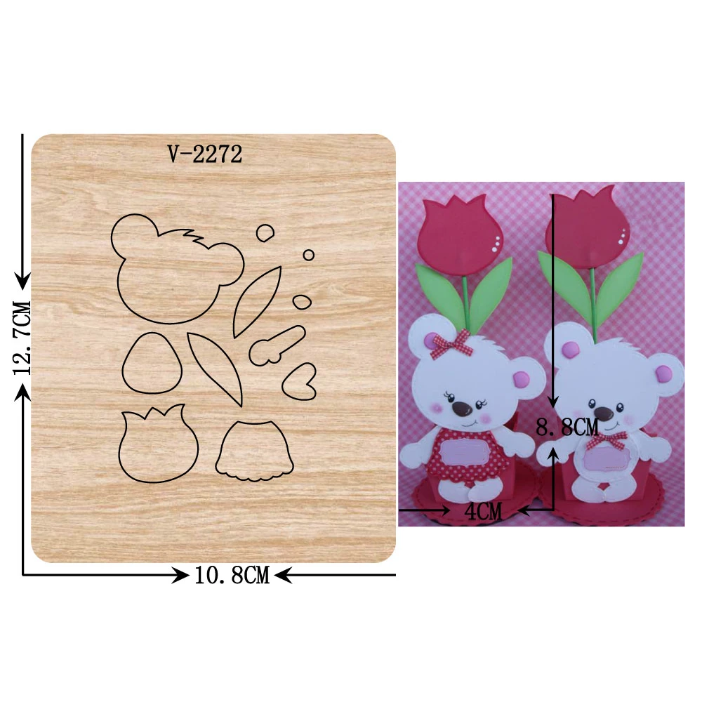 

New Bear wooden dies cutting dies for scrapbooking Multiple sizes V-2272