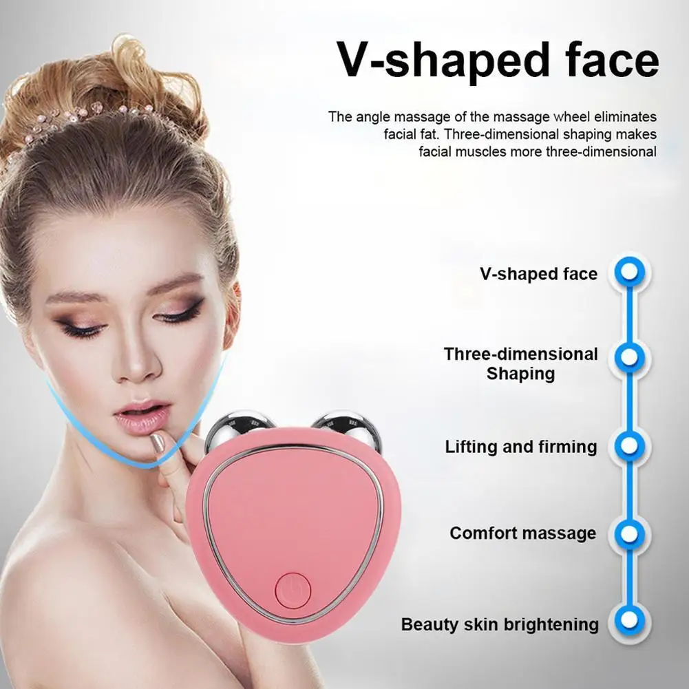 

Microcurrent Roller Face Lifting Massager With Usb Anti Device Tightening Cable Care Skin Lift Charging Beauty H2s8