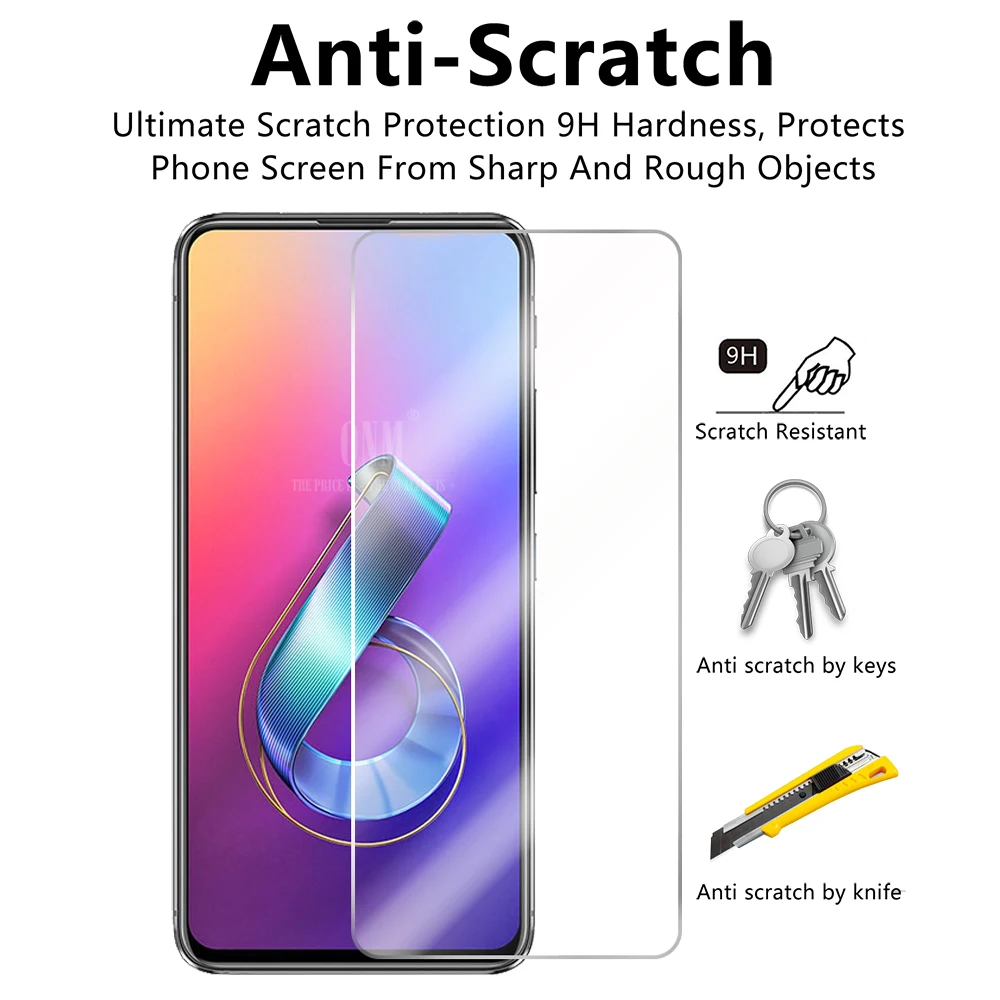 2Pcs Tempered Glass For ASUS ZENFONE 6 ZS630KL Screen Protector ZENFONE 6 ZS630KL Protective Glass Film
