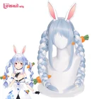 Парик L-email Hololive Usada Beijing Ora, парики для косплея Youtuber Usada, Длинные косички для волос, хвостик, синие термостойкие синтетические волосы