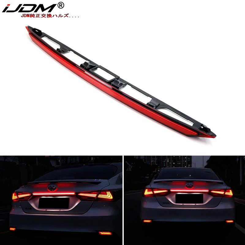 iJDM Car LED For 2018-up Toyota Camry Center Trunk Lid One-Piece Rear Taillight Bar ail Brake &ampRear Fog Lamps Turn Lights Red |