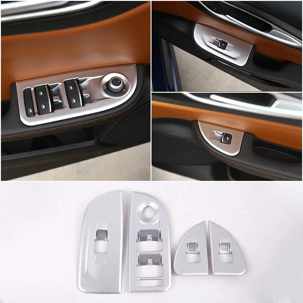 Для Alfa Romeo Giulia 2017 2018 автомобиль ABS хромированные оконный подъемный переключатель