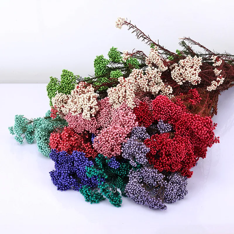 

40-50cm Natural Plant Dried Preserved Fresh Immortal Millet Flower Bouquet Gift For Wedding Party Home Decor Accessories Display