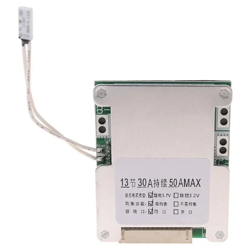 

BMS 13S 48V 50A 18650 литий-ионный аккумулятор защита эквалайзер плата PCB