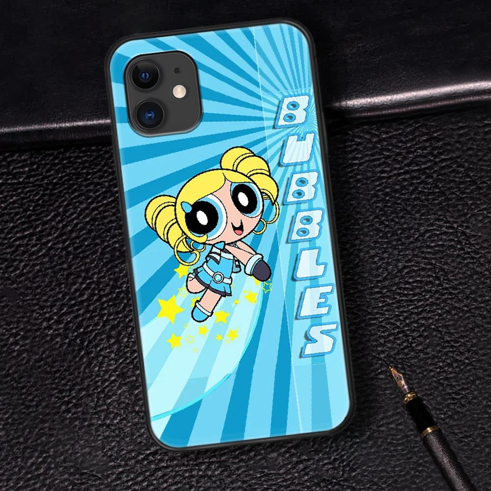 

Powerpuff Girls Phone Case For Iphone 5 5S SE 2020 6 6S 7 8 Plus 11 12 Mini X XS XR Pro Max black Waterproof Silicone Coque 3D