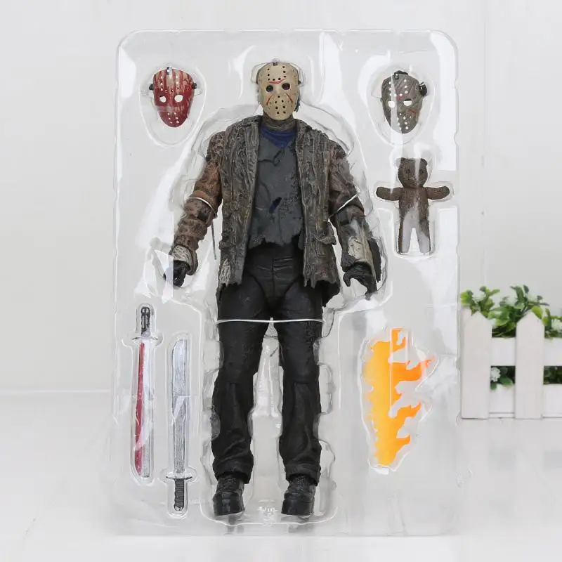 20 см фильм ужасов NECA 3D Friday figure the 13th Freddy vs Джейсон Вурхиз фигурка ПВХ модель игрушки куклы, детский подарок - Цвет: without box