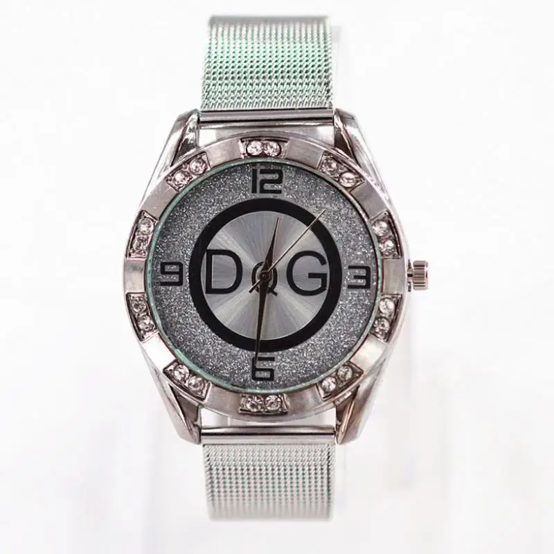 

Brand New European Latest Design Fashion Ladies Watch High Quality Diamond Mesh Belt Stainless Steel Dial Quartz Reloj Mujer