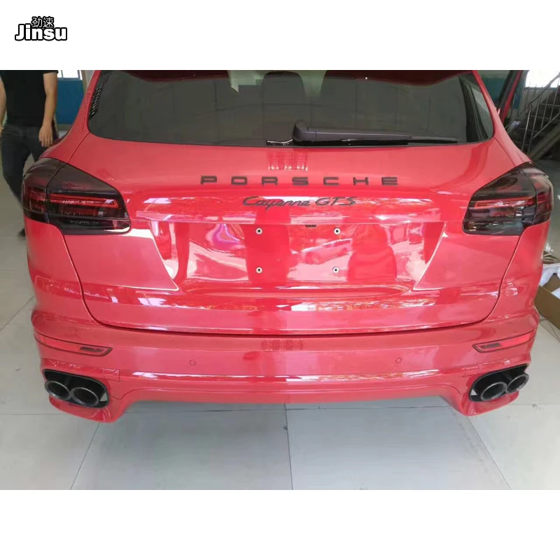 Черный глянец выхлопные наконечники Глушитель Трубы для Porsche Cayenne 958 2 2015 2016 2017 год