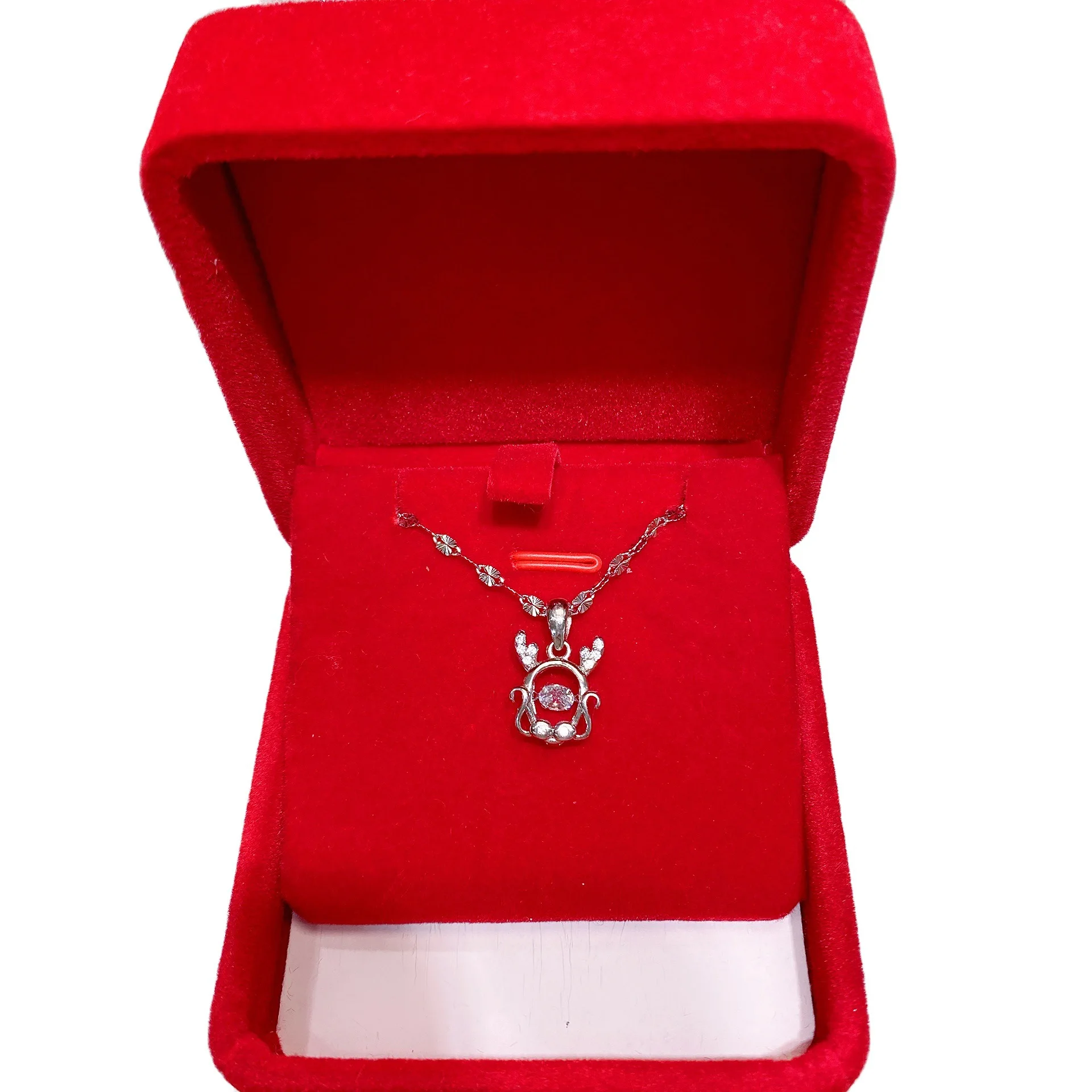 

pendant female temperament of s925 pure silver beating heart necklace fashion chain of clavicle valentine's day gift