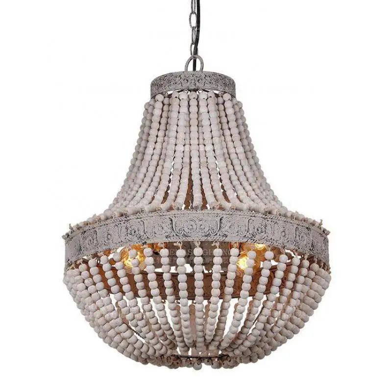 Винтажный деревянный подвесной светильник 3 света античный кухонный Ретро