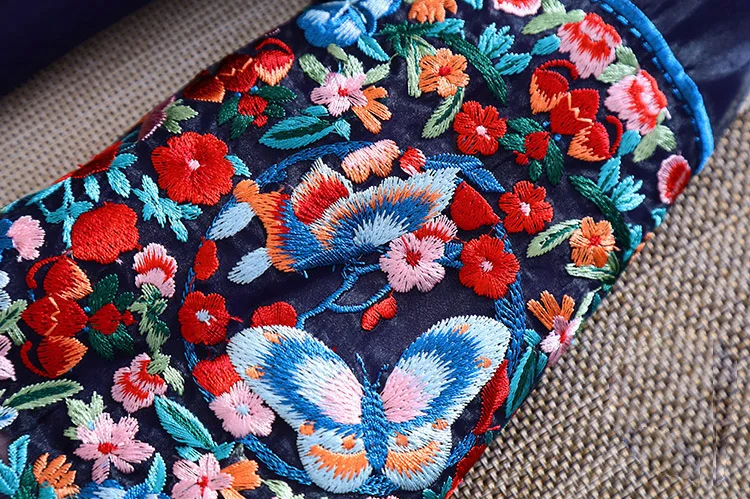 Женское свободное платье с вышивкой элегантное вечернее в китайском стиле