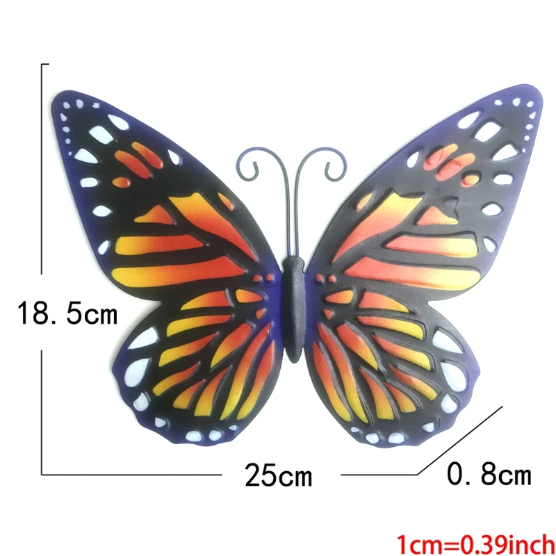 

4 Pcs Wrought Iron Butterflies Hanging Pendant Wall Art Decoration Bedroom Living Room Home Ornaments
