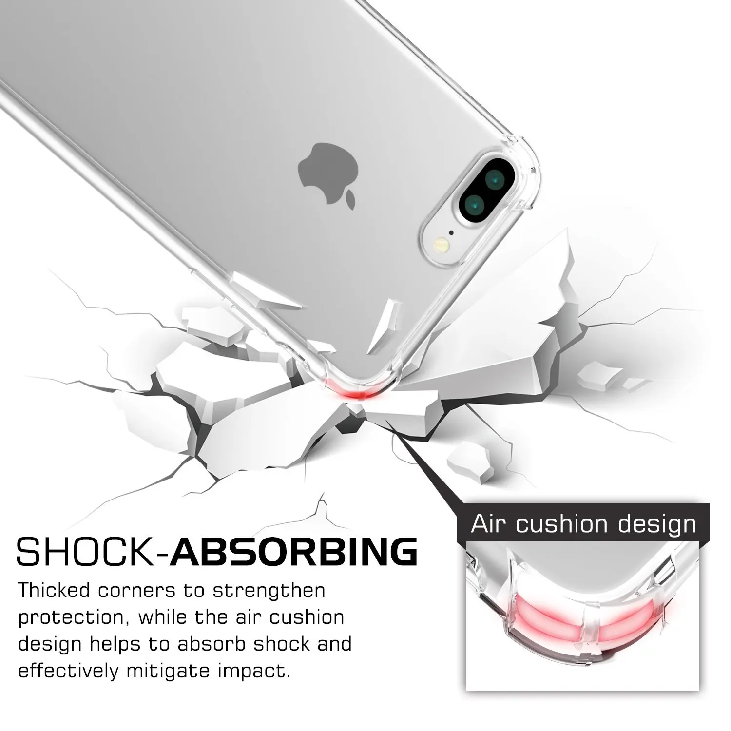 

Luxury Shockproof Transparent Silicone Case For iPhone 6 XS MAX XR X SE2020 Case for iPhone 6 7 8 Plus 5 for iPhone6 soft case