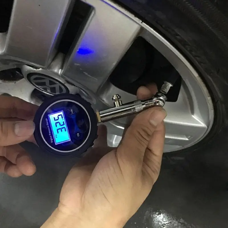 Цифровой манометр с ЖК-дисплеем 0-200psi автомобильный для шин мотоцикла автомобиля