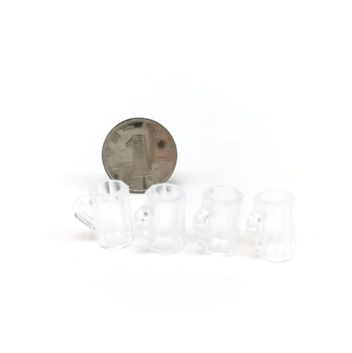 

1:12 Dollhouse Miniature Cup Decoration Mini Transparent Plastic Glass Accessories