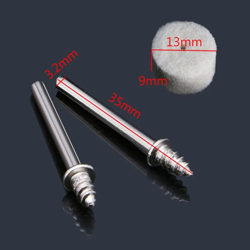 Круглая полировальная Накладка для шлифовки 50 шт. шерстяной войлок + 1 стержень