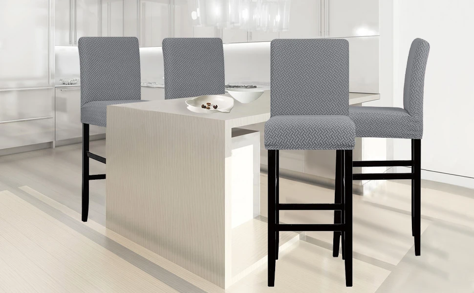 

1 piece for bar restaurant kitchen wedding banquet hotel high stool chair cover home dining chair decoration