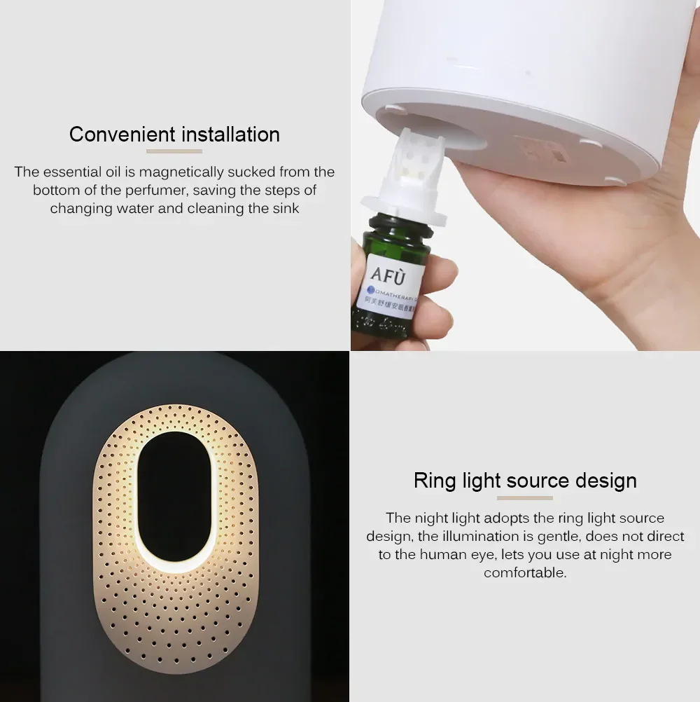 Xiaomi Mijia AFU Автоматическая многофункциональная ароматерапия Регулировка диффузный ладан лампа очиститель воздуха бесшовное устройство для засыпания