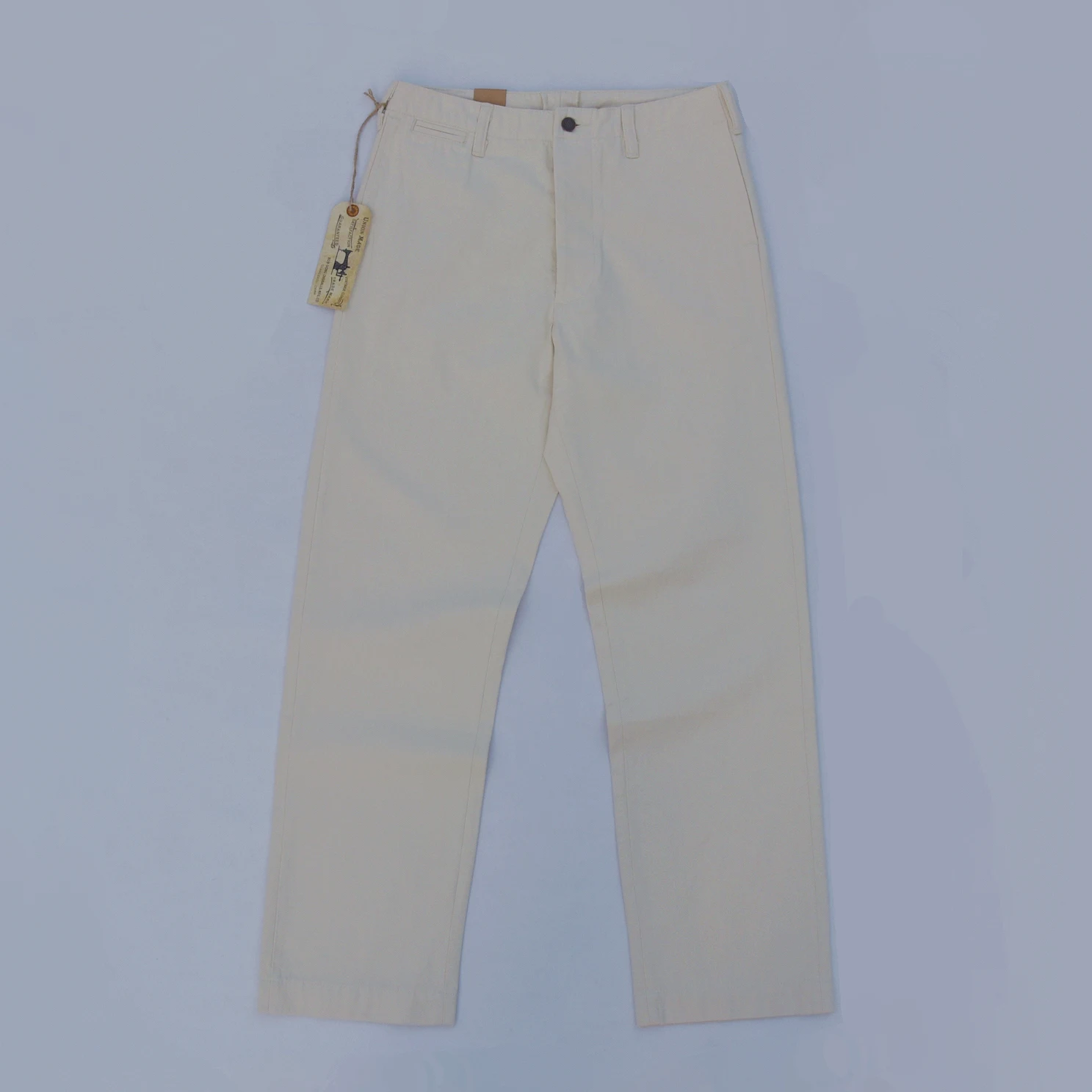 Брюки свободного кроя в стиле милитари бренда BOB DONG Белые Повседневные брюки