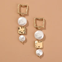 long tassel dangle earrings jewelry white cool pearl simple temperament gothic earrings pendientes wholesale