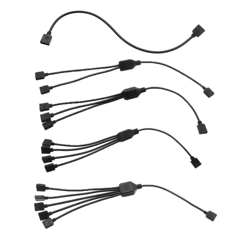 12V 4pin 5V 3pin кабель RGB Удлинительный Кабель-адаптер для ПК светодиодный светильник