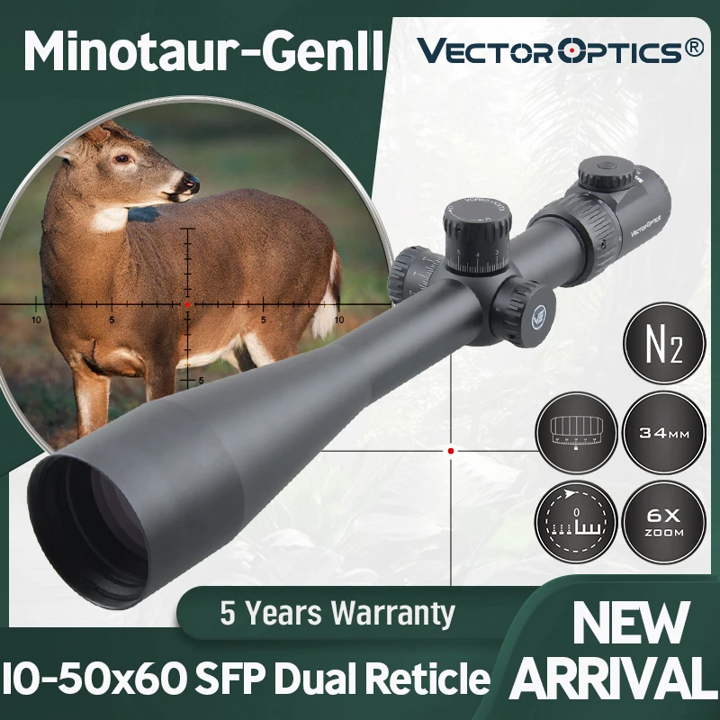 

Vector Optics Minotaur 10-50x60 Hunting Riflescope Tactical Rifle Scope For .308win Long Range & Airgun Field Target Shooting