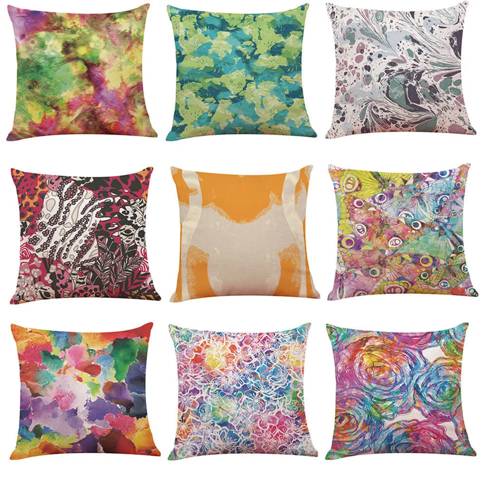 Pillowcases Cushion Cover For Sofa Living Room Home Decor Multicolor Abstraction Throw Pillowcase Pillow Covers | Дом и сад