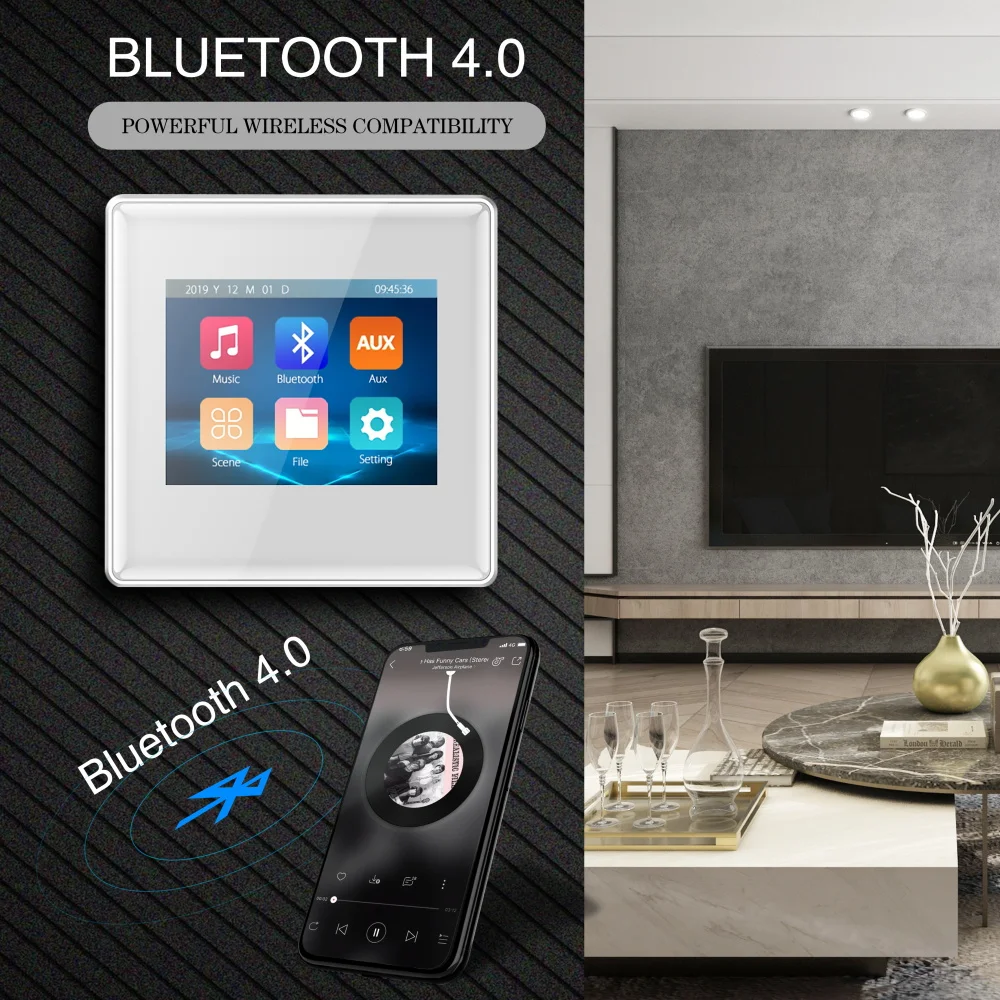 Настенный усилитель с сенсорным экраном 2020 новый продукт M86-28 2 8 дюймов настенный