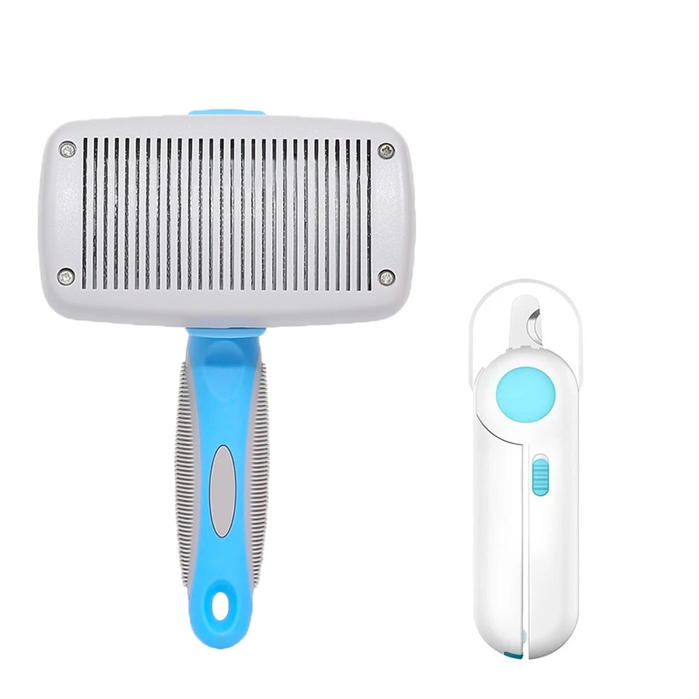 

Бесплатная машинка для стрижки, автоматическая расческа для удаления шерсти домашних животных, изогнутая игла, самоочищающаяся расческа д...