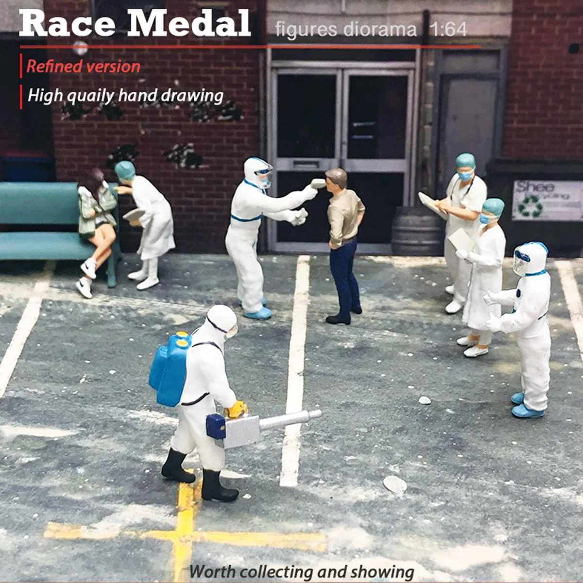 

Non-Toxic 1:64 Scale Resin Character Model Race Medal Hospital Series Character Model Gift For Kids Christmas Birthday Gift