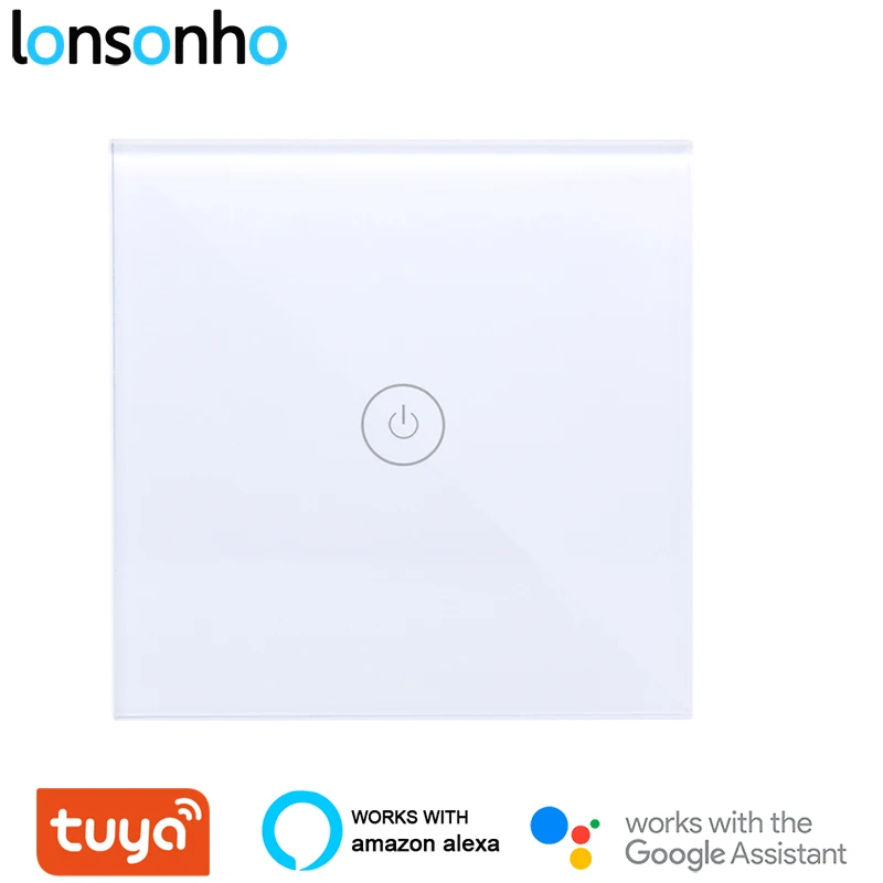Lonsonho, 2 способа, умный Wifi переключатель, ЕС, 220 В, Tuya, приложение Smart Life, беспроводной пульт дистанционного управления, светильник, панель, Настенные переключатели, Alexa, Google Home