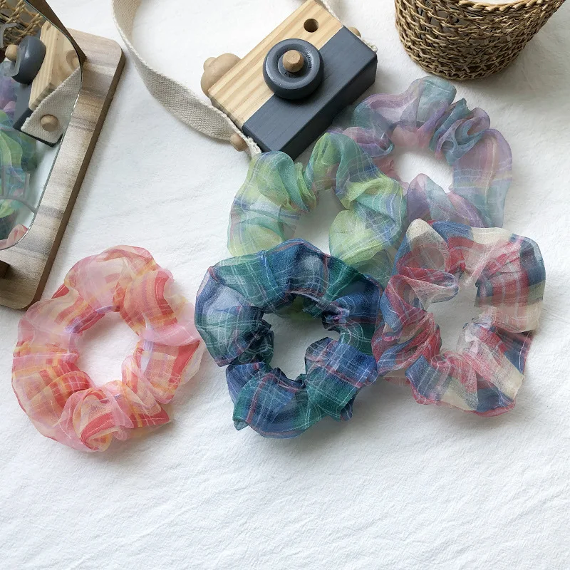 Новинка модная прозрачная сетчатая пряжа в полоску милая маленькая свежая