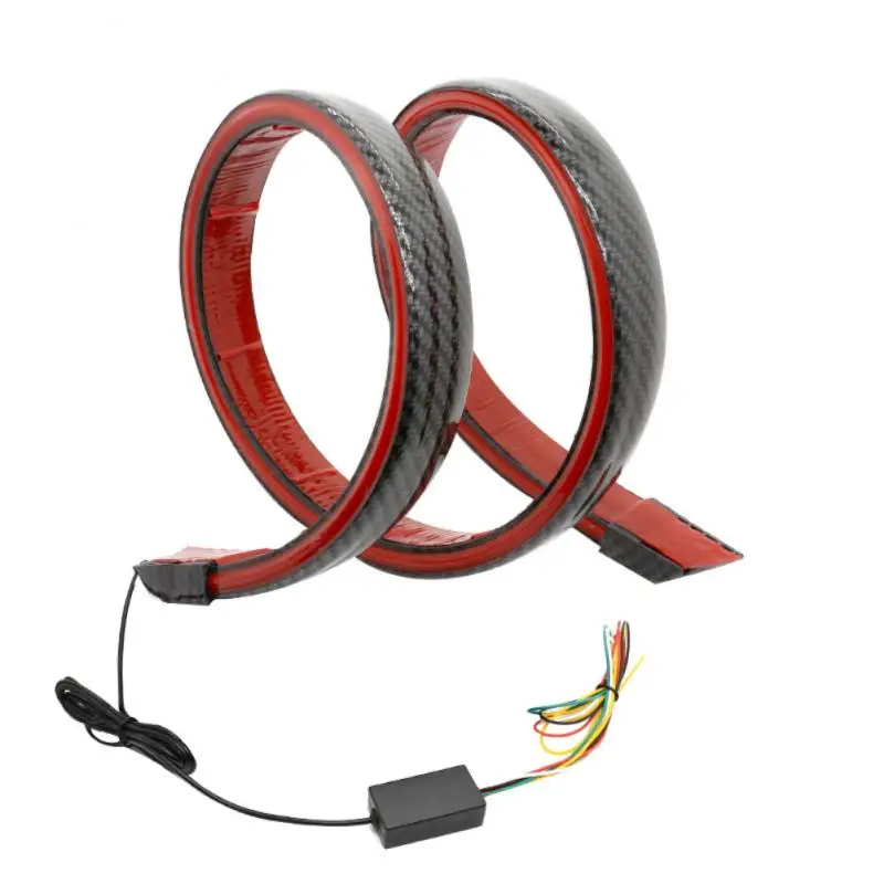 

Decorative Light Bar Multi-function Tail Through Flow Light Bar 130CM External Carbon Fiber Tail Brake Light Turn Signal