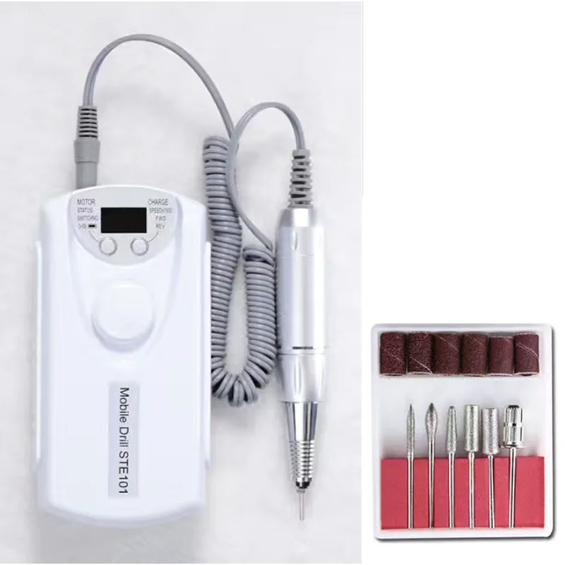 

30000 RPM Handpiece Strong Control Box Electric Nail Drill Polish Machine Manicure Nail Drill Art Tool Set LED Display New