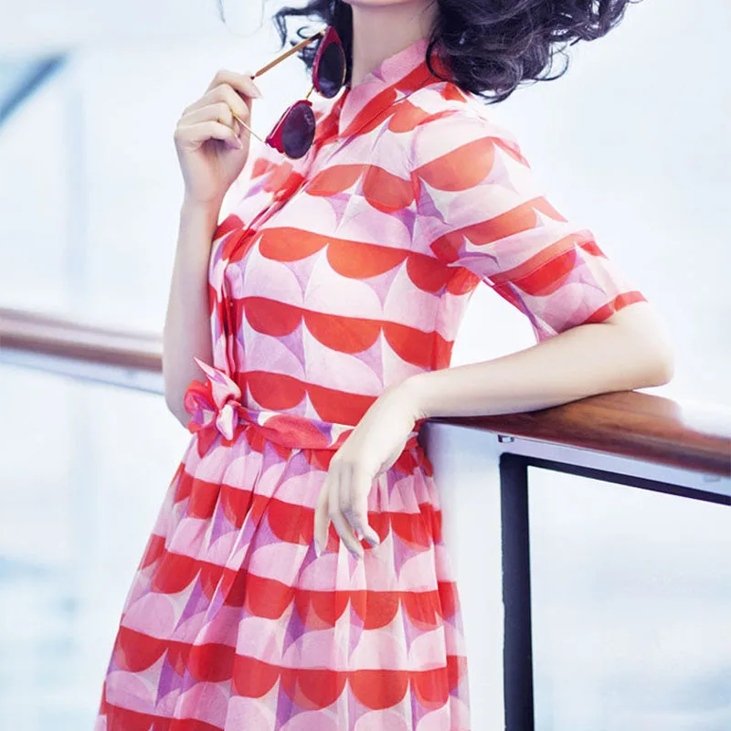 

Summer 2021 Women's Lapel Dress Casual Women's Long Dress Skirt