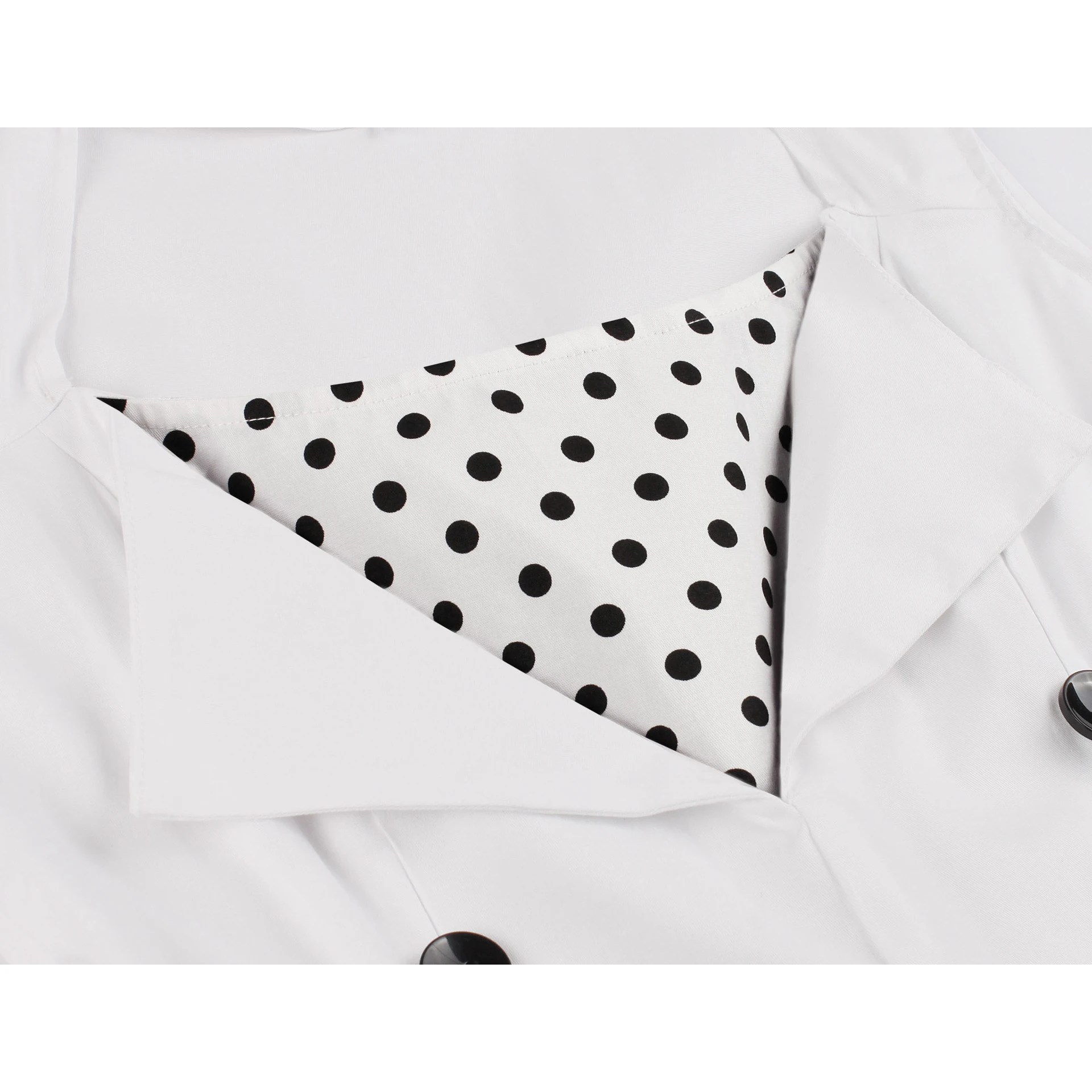 

50s 60s Swing Retro Vintage White Dress Sleeveless Polka Dot Print Patchwork Women Summer Plus Size Pin Up Rockabilly Dresses