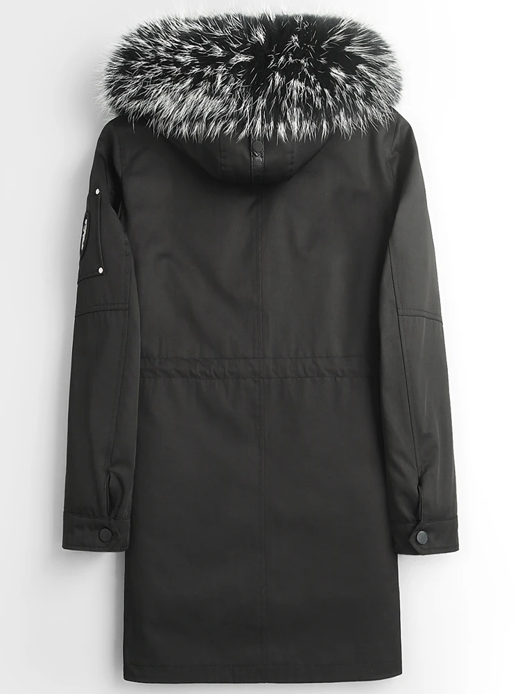 AYUNSUE шуба из натурального меха мужские шубы норки мужская зимняя куртка с