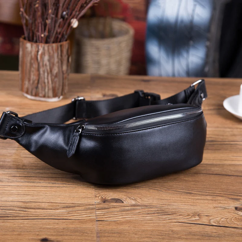 

Soft and fashionable PU leather belt bag for men, high quality waterproof waist bag for men and women, cross-body bag for men