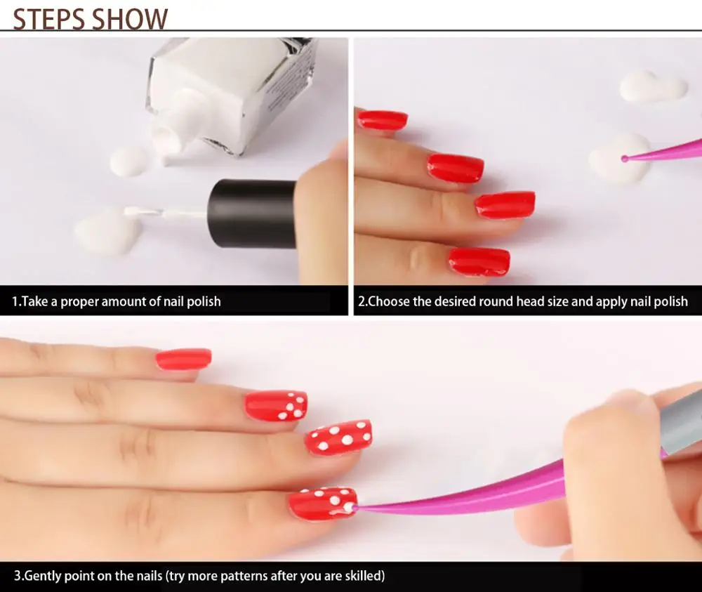 Monja 5 шт./компл./набор дизайн ногтей s образная изогнутая двойная Концевая кисть