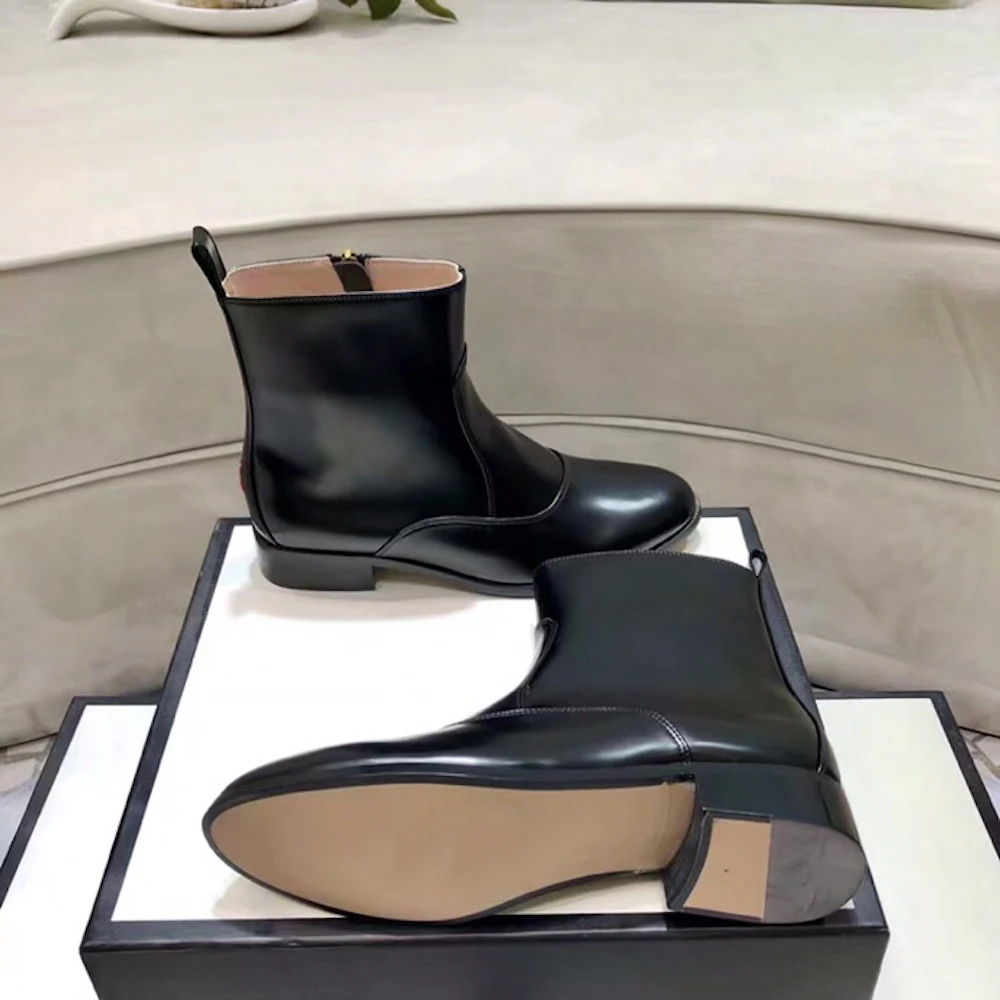Женские ботинки женская обувь из натуральной кожи Лидер продаж ботильоны сезон